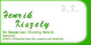 henrik kiszely business card